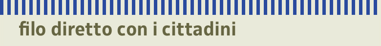 filo diretto con i cittadini